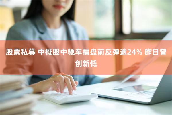 股票私募 中概股中驰车福盘前反弹逾24% 昨日曾创新低