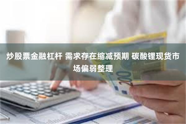 炒股票金融杠杆 需求存在缩减预期 碳酸锂现货市场偏弱整理