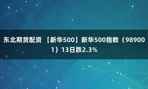 东北期货配资 【新华500】新华500指数（989001）13日跌2.3%